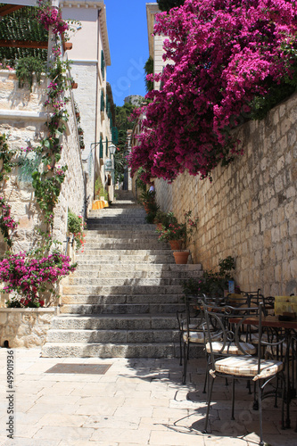 Naklejka - mata magnetyczna na lodówkę Hvar old town, Croatia