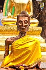 Wall Mural - meditation of buddha statue in thailand