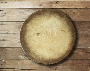 Wall Mural - Wooden cutting board on wood background
