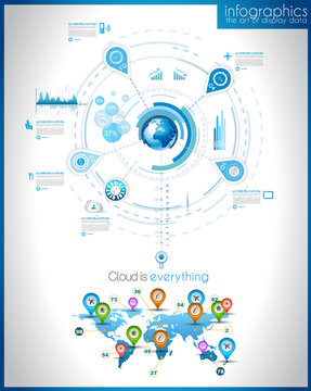 Infographic template for statistic data visualization.