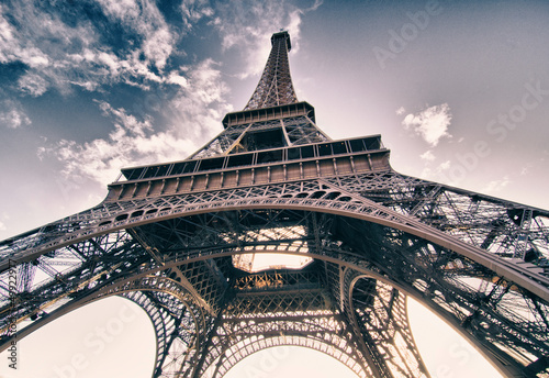 Naklejka na drzwi Colors of Sky over Eiffel Tower, Paris