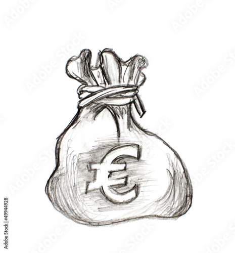 Sac D Euro Bourse D Argent Stock Illustration Adobe Stock
