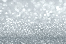 Shiny Silver Defocused Background With Copy Space