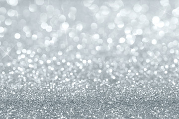 shiny silver defocused background with copy space