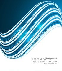 Wall Mural - abstract blue technology colorful shiny wave
