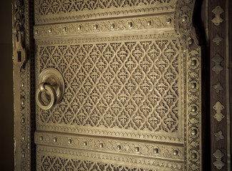 Canvas Print - close-up image of ancient doors