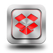 Box aluminum glossy icon, button