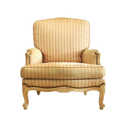 Wall Mural - Vintage armchair isolated on white background