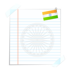 Wall Mural - Page with Indian Flag