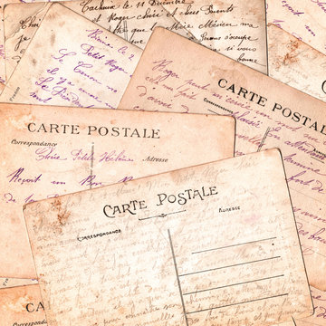 Cartes postales anciennes avec texte