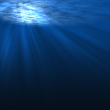 Underwater Scene With Rays Of Light