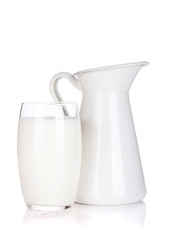 Wall Mural - Milk jug and glass