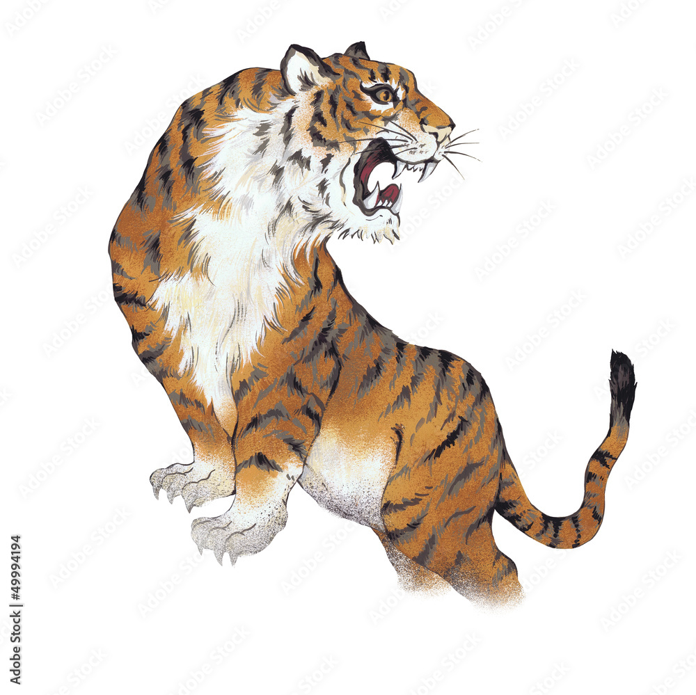 日本的な虎Stock Illustration | Adobe Stock