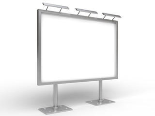 Fototapete - empty billboard with lamp