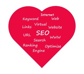 Sticker - SEO : Optimisation pour les moteurs de recherche, coeur