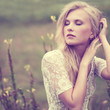 © VectorART - beautiful girl in the spring on a vintage photo
