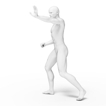 3d rendered illustration of a defending man