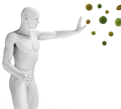 3d rendered illustration defending some pollen