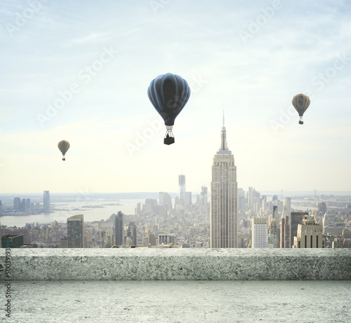 Naklejka dekoracyjna air balloon on sky