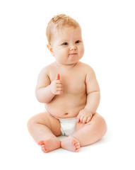 baby with like gesture