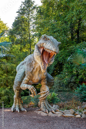 Fotografie, Tablou model of big tyranosaurus rex jungle