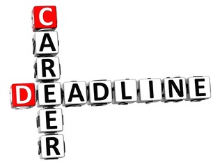 Aufkleber - 3D Deadline Career Crossword
