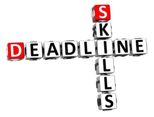 Aufkleber - 3D Deadline Skills Crossword