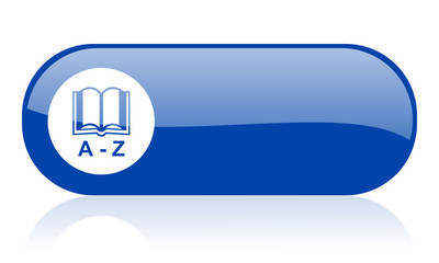 Poster - dictionary blue web glossy icon