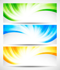 Wall Mural - Set of swirl banners