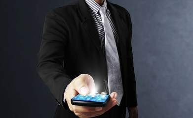 Fototapete - Touch screen mobile phone