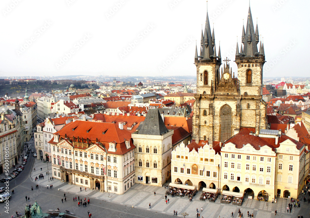 Old Town Square, Prague, Czech Republic Wall Mural Wallpaper Murals