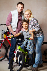 Canvas Print - Family in garage