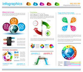 Poster - Infographic design template with cloud concept
