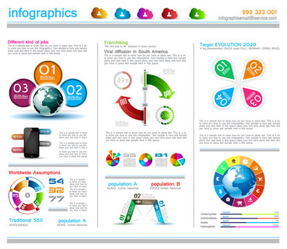 Infographic design template with cloud concept