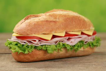 Wall Mural - Sub Sandwich mit Schinken