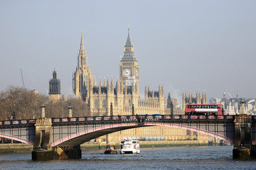 Fototapete - London skyline, Westminster Palace