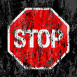 grunge stop sign background