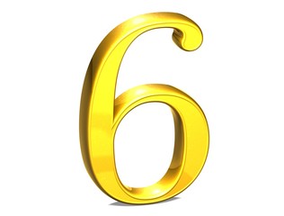 Aufkleber - 3d set gold number on white background