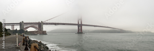 Naklejka - mata magnetyczna na lodówkę Golden gate bridge