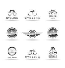 Sticker - Bicycles and cycling. Icons set. Vol 1.