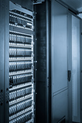 Canvas Print - data storage hardware inside internet cloud center