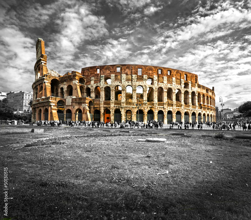 Fototapeta na wymiar The Majestic Coliseum, Rome, Italy.