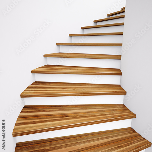 Naklejka - mata magnetyczna na lodówkę Wooden Stairs