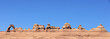 Panoramic view of Delicate Arch abd cliff