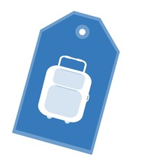 Poster - Valise dans une étiquette