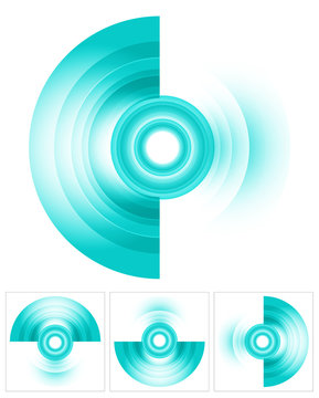 set of echnology & business concept abstract shapes