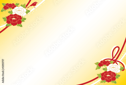 牡丹と鳥 年賀状 Stock Vector Adobe Stock 牡丹と鳥 年賀状 Stock Vector Adobe Stock