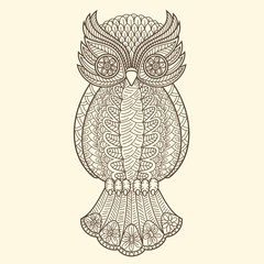 Sticker - decorative owl