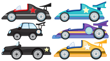 Poster - Six different styles of toy cars