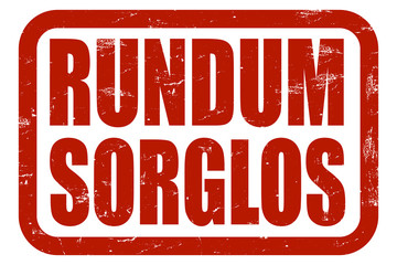 Wall Mural - Grunge Stempel rot RUNDUM SORGLOS